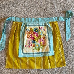 Anthropologie Floral Half Apron - NWOT